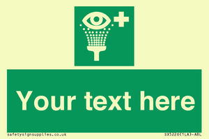 SX5226: Custom Eye Wash Station Sign