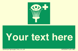 SX5226: Custom Eye Wash Station Sign