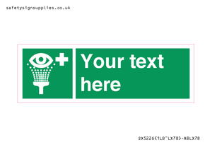 SX5226: Custom Eye Wash Station Sign
