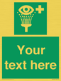 SX5226: Custom Eye Wash Station Sign