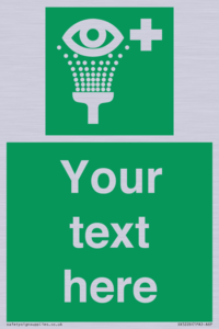 SX5226: Custom Eye Wash Station Sign