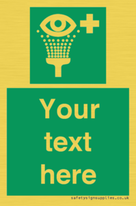 SX5226: Custom Eye Wash Station Sign