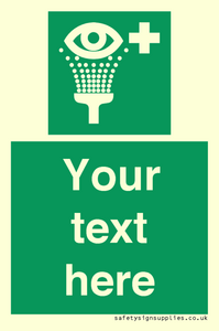 SX5226: Custom Eye Wash Station Sign