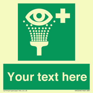 SX5226: Custom Eye Wash Station Sign