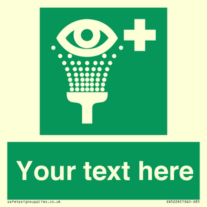 SX5226: Custom Eye Wash Station Sign