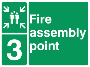 SY5763: Fire Assembly Point 3 - replaces SY475(3)