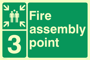 SY5763: Fire Assembly Point 3 - replaces SY475(3)