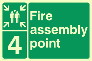 SY5764: Fire Assembly Point 4 - replaces SY475(4)