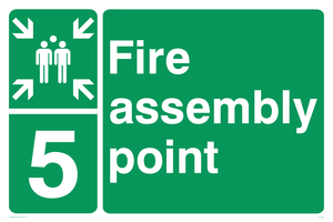 SY5765: Fire Assembly Point 5 - replaces SY475(5)
