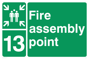Fire Point 13 SY5773: Fire Assembly Point 13 – Viking Signs