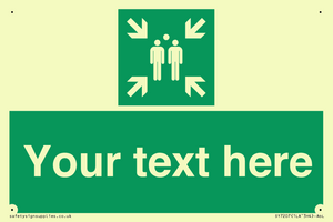 SY7207: Custom sign safe condition evacuation assembly point