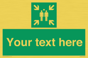 SY7207: Custom sign safe condition evacuation assembly point