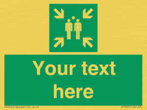 SY7207: Custom sign safe condition evacuation assembly point