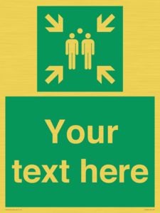 SY7207: Custom sign safe condition evacuation assembly point