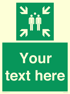 SY7207: Custom sign safe condition evacuation assembly point