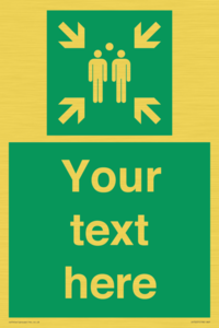 SY7207: Custom sign safe condition evacuation assembly point