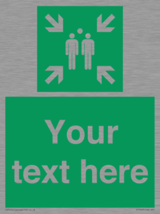 SY7207: Custom sign safe condition evacuation assembly point