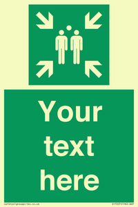 SY7207: Custom sign safe condition evacuation assembly point