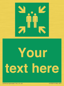 SY7207: Custom sign safe condition evacuation assembly point