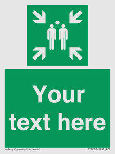 SY7207: Custom sign safe condition evacuation assembly point