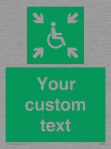 SY7208: Custom sign safe condition evacuation temporary refuge