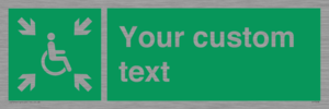 SY7208: Custom sign safe condition evacuation temporary refuge