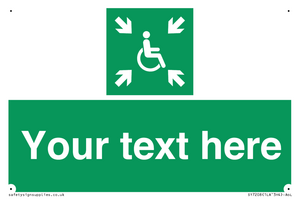 SY7208: Custom sign safe condition evacuation temporary refuge