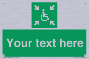 SY7208: Custom sign safe condition evacuation temporary refuge