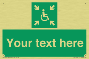 SY7208: Custom sign safe condition evacuation temporary refuge