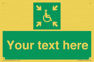 SY7208: Custom sign safe condition evacuation temporary refuge