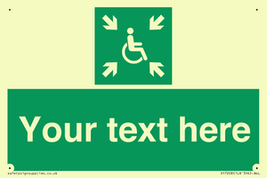 SY7208: Custom sign safe condition evacuation temporary refuge