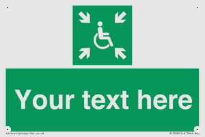 SY7208: Custom sign safe condition evacuation temporary refuge