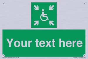 SY7208: Custom sign safe condition evacuation temporary refuge