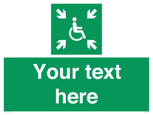 SY7208: Custom sign safe condition evacuation temporary refuge