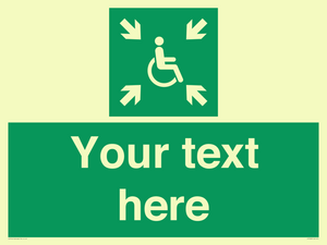 SY7208: Custom sign safe condition evacuation temporary refuge