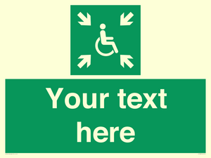 SY7208: Custom sign safe condition evacuation temporary refuge
