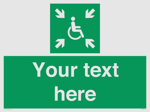 SY7208: Custom sign safe condition evacuation temporary refuge