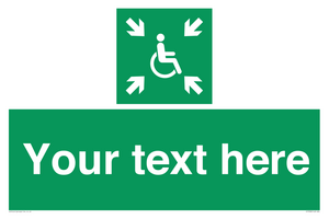 SY7208: Custom sign safe condition evacuation temporary refuge