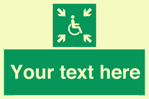 SY7208: Custom sign safe condition evacuation temporary refuge