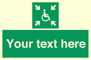 SY7208: Custom sign safe condition evacuation temporary refuge