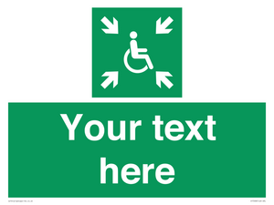 SY7208: Custom sign safe condition evacuation temporary refuge