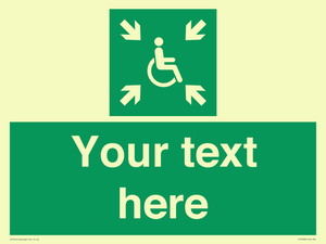 SY7208: Custom sign safe condition evacuation temporary refuge