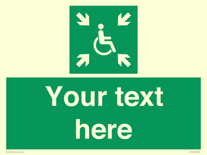 SY7208: Custom sign safe condition evacuation temporary refuge