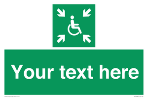 SY7208: Custom sign safe condition evacuation temporary refuge