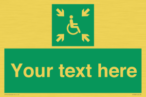 SY7208: Custom sign safe condition evacuation temporary refuge