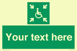 SY7208: Custom sign safe condition evacuation temporary refuge