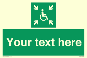 SY7208: Custom sign safe condition evacuation temporary refuge