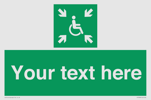 SY7208: Custom sign safe condition evacuation temporary refuge