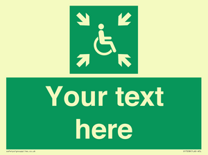 SY7208: Custom sign safe condition evacuation temporary refuge