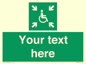 SY7208: Custom sign safe condition evacuation temporary refuge